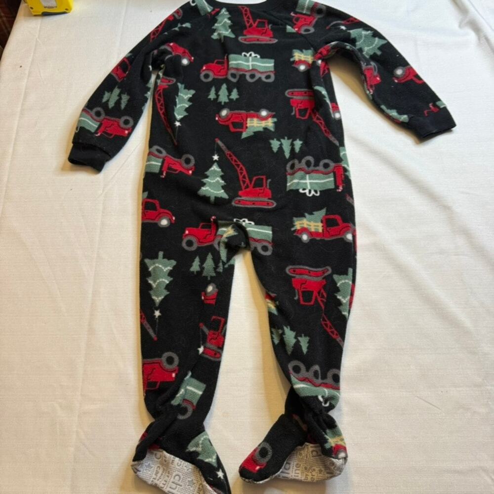 Child of Mine by Carter's Footie Pajamas Christmas Tree Construction Size 2T